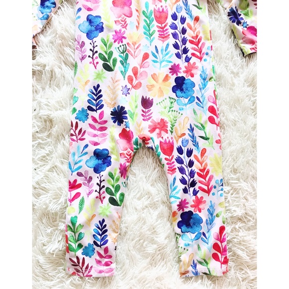 Like New Penelope Plumm 🍑 Puff & Dark Orange Floral Knot Playsuit 2T | Adorable - Picture 5 of 9